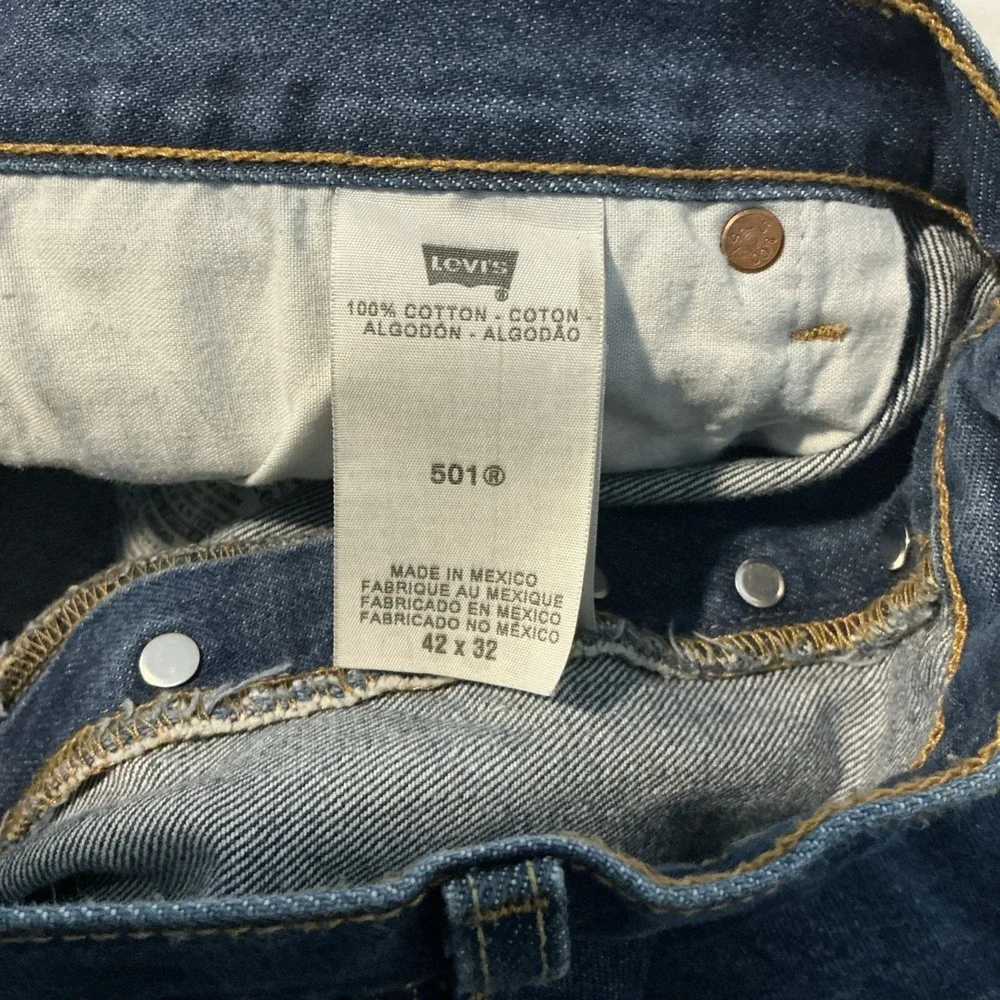 Vintage Levis 501 Jeans Men's 42x32 Made‎ In Mexico Actual 38x29